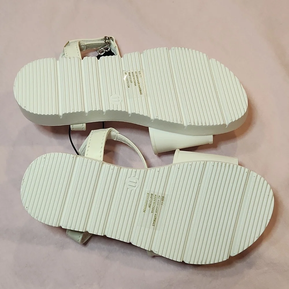 Bebe White Sandals
